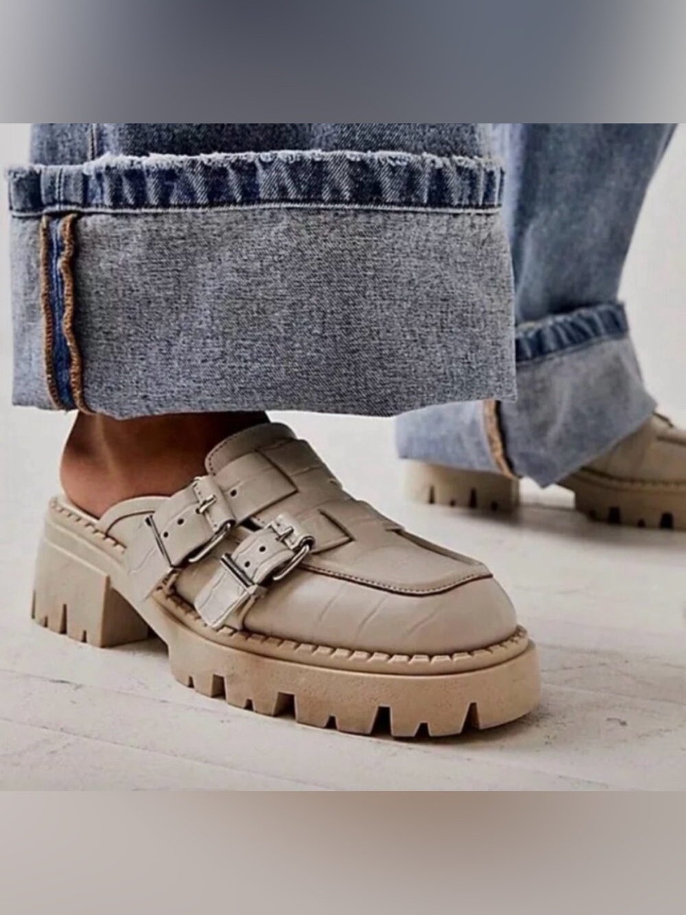 Free People Lyra Lug Mule, size 37.5 (7) - Picture 2 of 9
